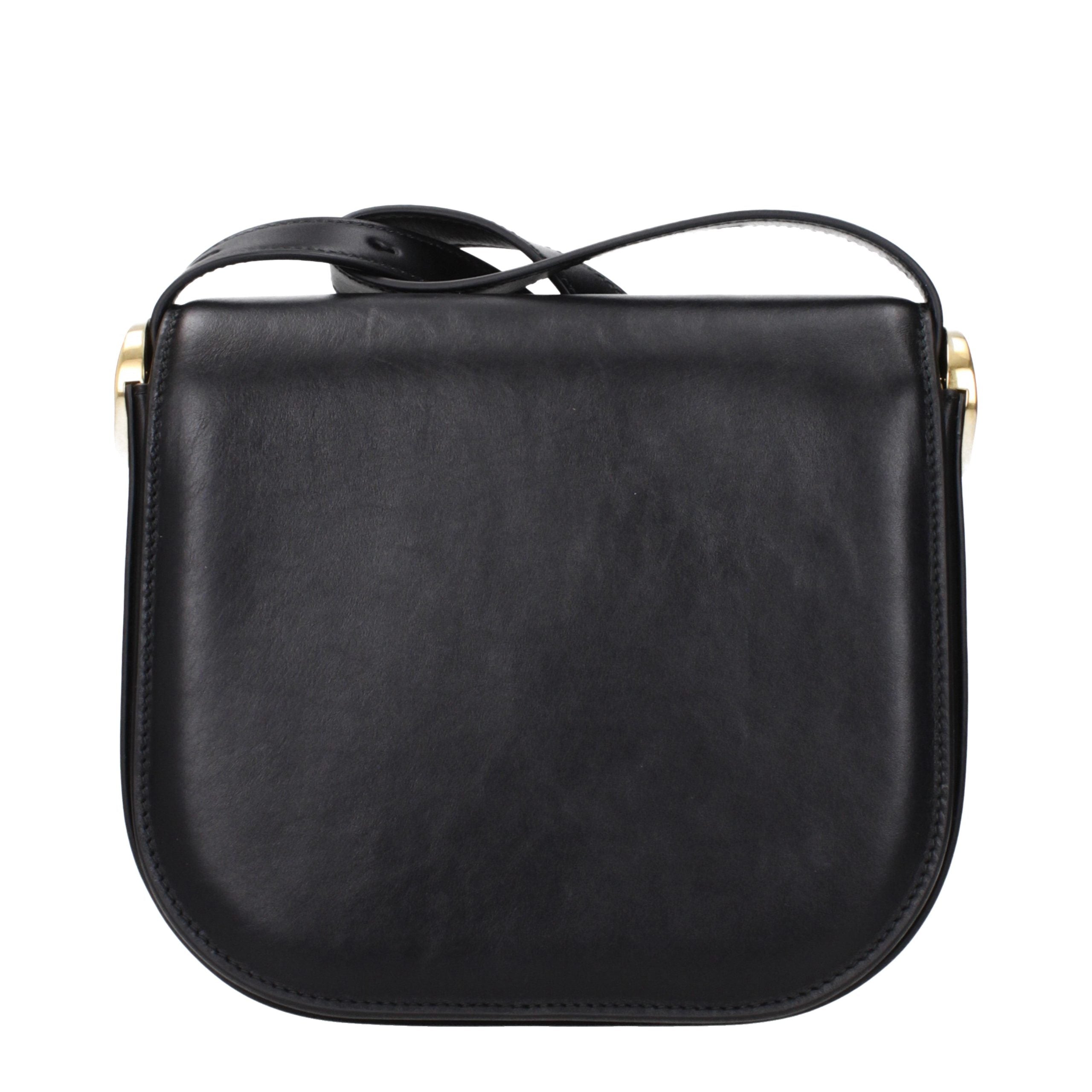 JIL SANDER Black Leather Crossbody Bag for Women