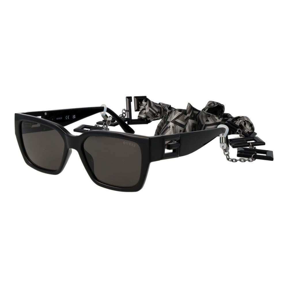 Guess Unisex Square Sunglasses – Black Plastic