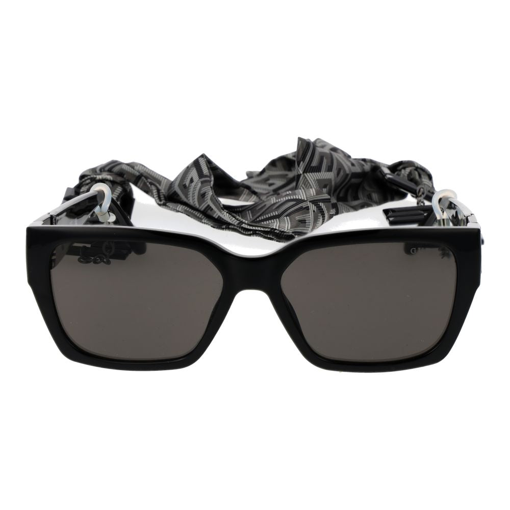 Guess Unisex Square Sunglasses – Black Plastic