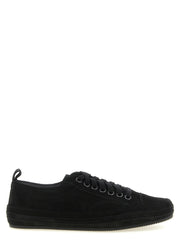 Tom Ford Black Leather Low Top Sneakers