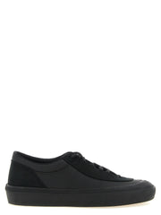 Stone Island Black Cotton Low Top Sneakers