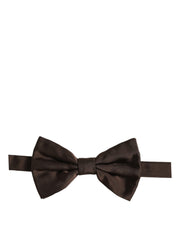Dolce & Gabbana Men Brown 100% Silk Adjustable Neck Papillon Bow Tie