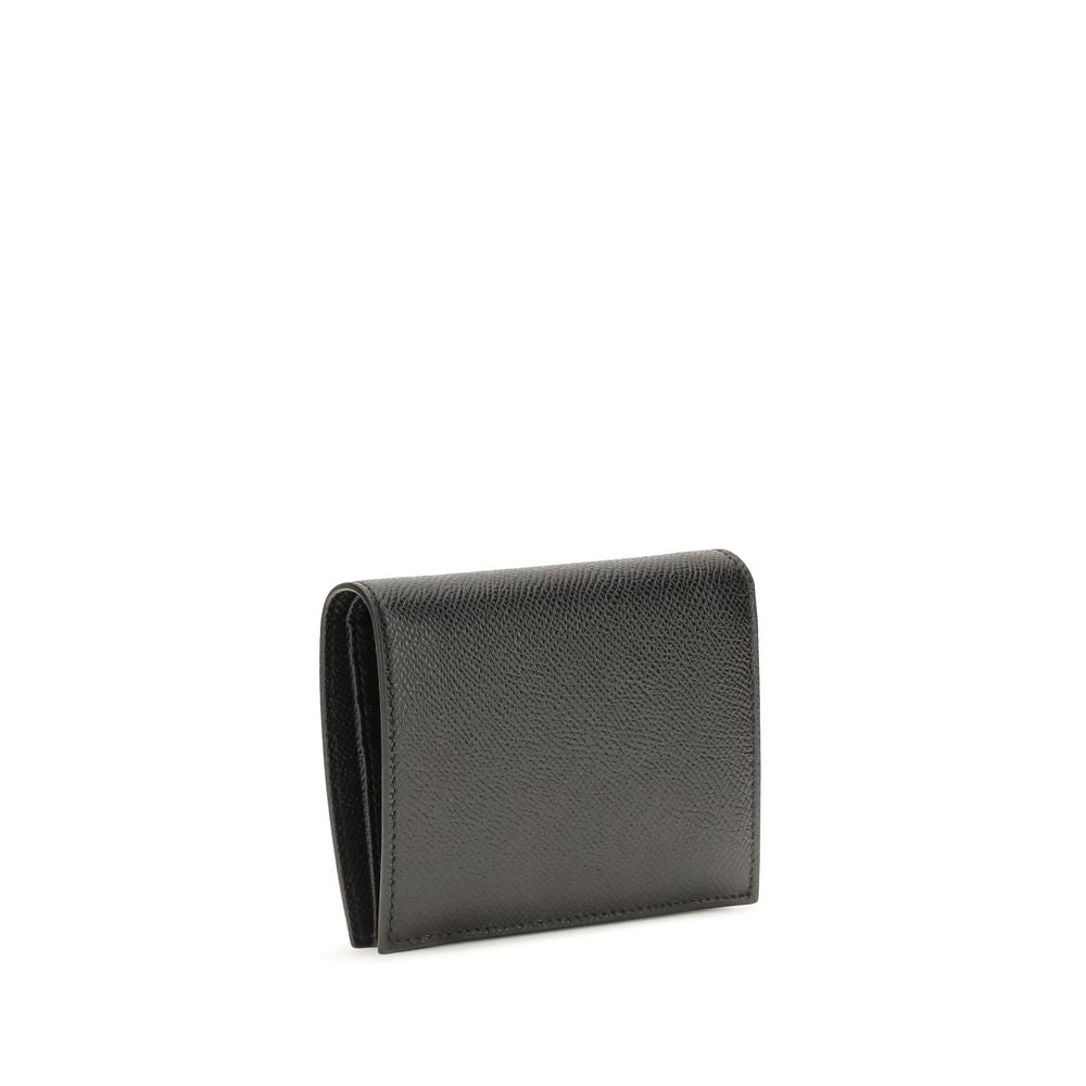 Ferragamo Black Calf Leather Bos Taurus Wallet for Women