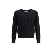 Ami Paris Black Wool Oves Aries Cardigan