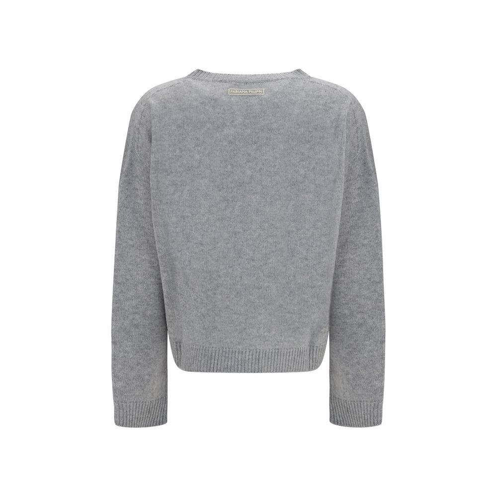 Fabiana Filippi Gray Cashmere Sweatshirt for Women