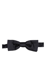 Dolce & Gabbana Men Dark Blue 100% Silk Adjustable Neck Papillon Bow Tie