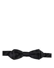 Dolce & Gabbana Men Dark Blue 100% Silk Adjustable Neck Papillon Bow Tie