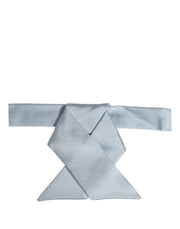 Dolce & Gabbana Men Light Blue SIlk Adjustable Neck Papillon Bow Tie