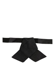 Dolce & Gabbana Men Black 100% SIlk Adjustable Neck Papillon Bow Tie