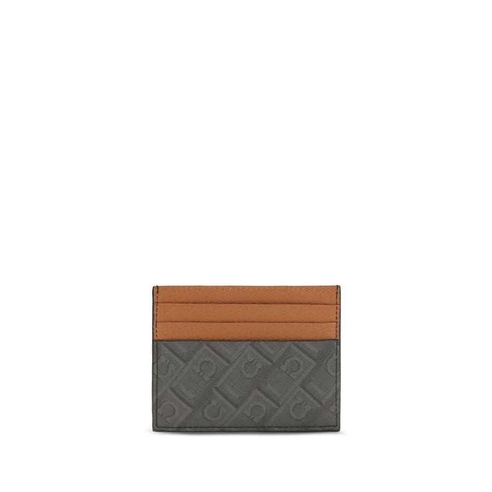 Ferragamo Brown Calf Leather Bos Taurus Wallet for Men