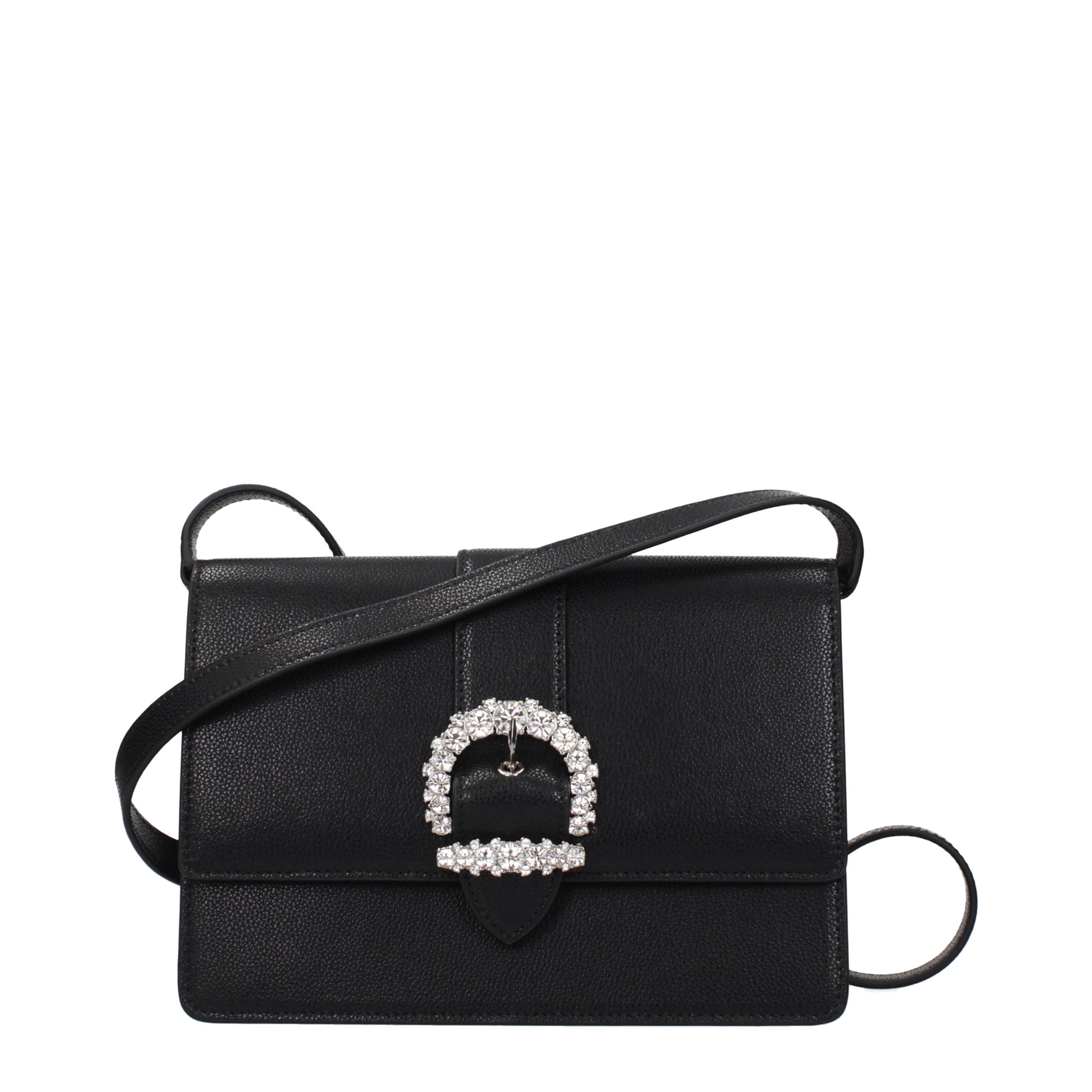 Jimmy Choo Black Leather Crossbody Bag for Women