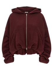 Dries Van Noten Bordeaux Cotton Hoodie