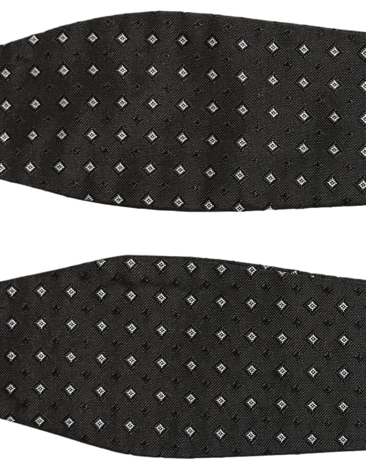 Dolce & Gabbana Dark Gray White Polka Dot Adjustable Neck Papillon Bow Tie