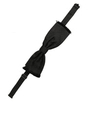 Dolce & Gabbana Men Dark Gray 100% SIlk Adjustable Neck Papillon Bow Tie