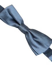 Dolce & Gabbana Men Light Blue Silk Adjustable Neck Papillon Bow Tie