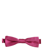 Dolce & Gabbana Men Pink 100% Silk Adjustable Neck Papillon Bow Tie