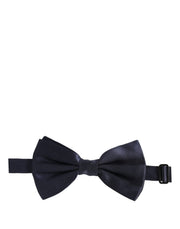 Dolce & Gabbana Dark Blue 100% Silk Adjustable Neck Papillon Bow Tie