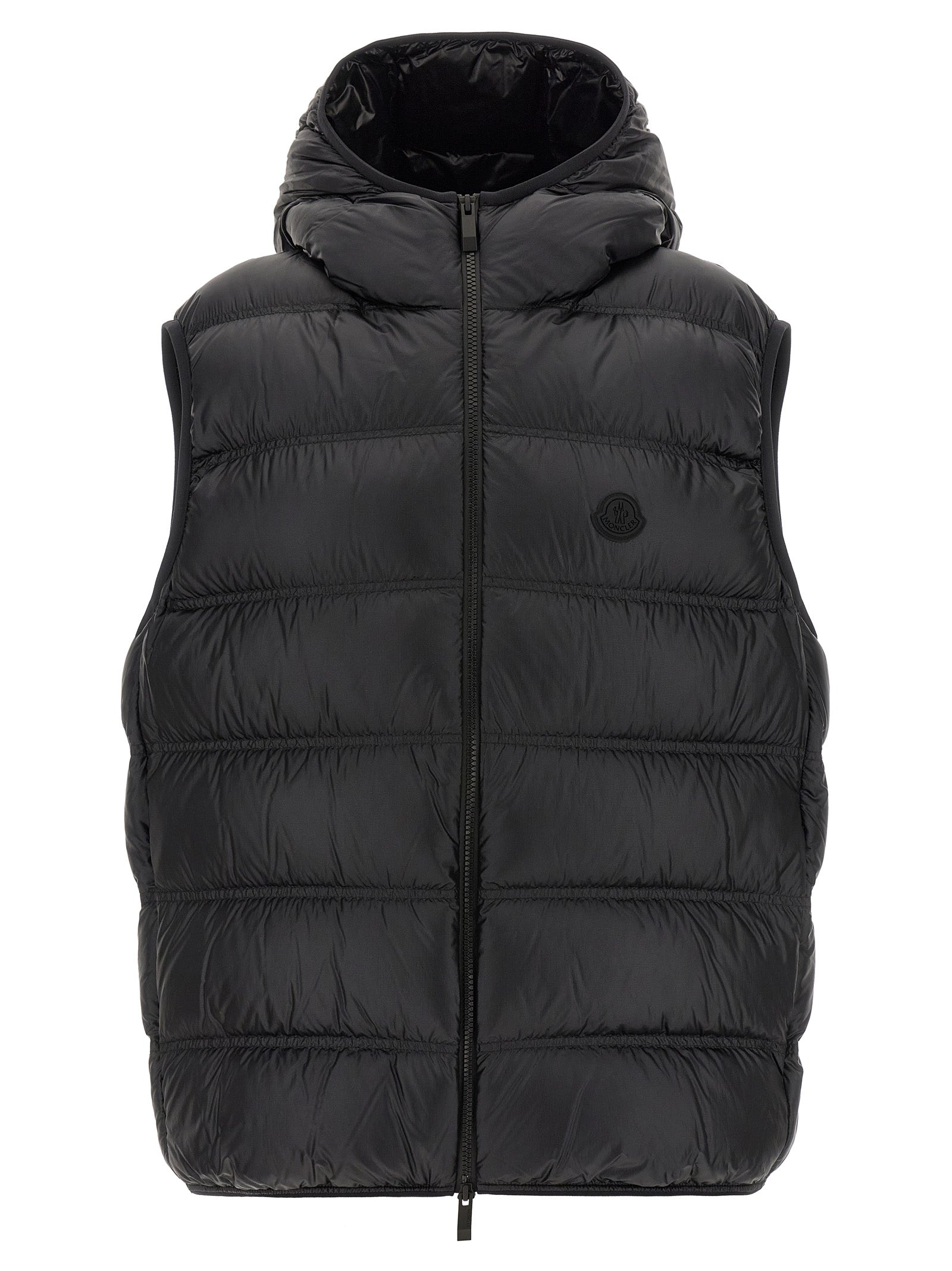 Moncler Black Polyamide Sleeveless Jacket for Men