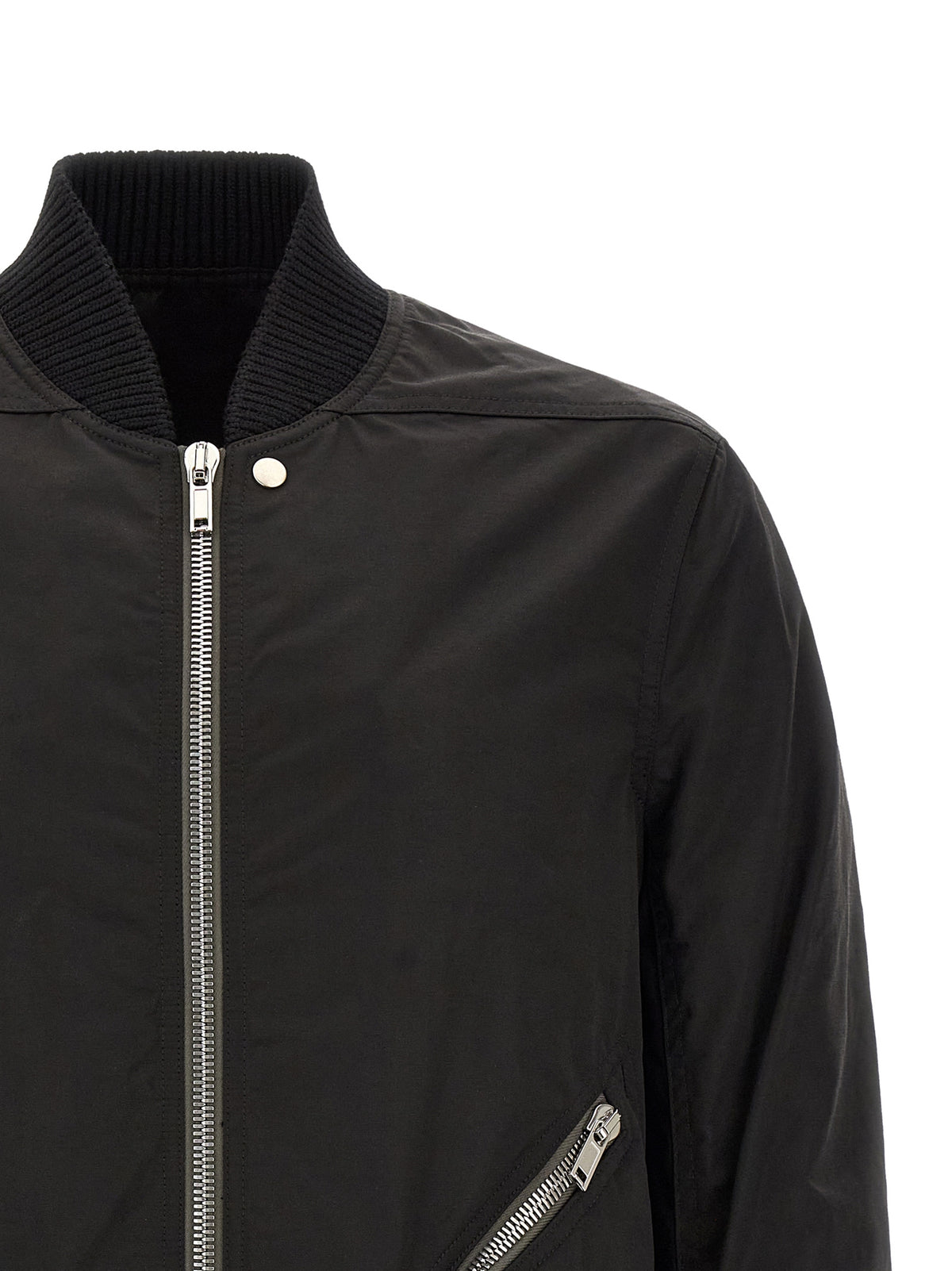 Rick Owens Black Nylon Bomber for Men