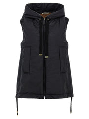 Max Mara Black Polyester Sleeveless Jacket