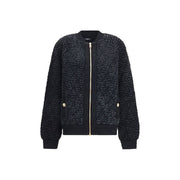 Balmain Black Viscose Bomber