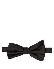 Dolce & Gabbana Men Black 100% Silk Adjustable Neck Papillon Bow Tie