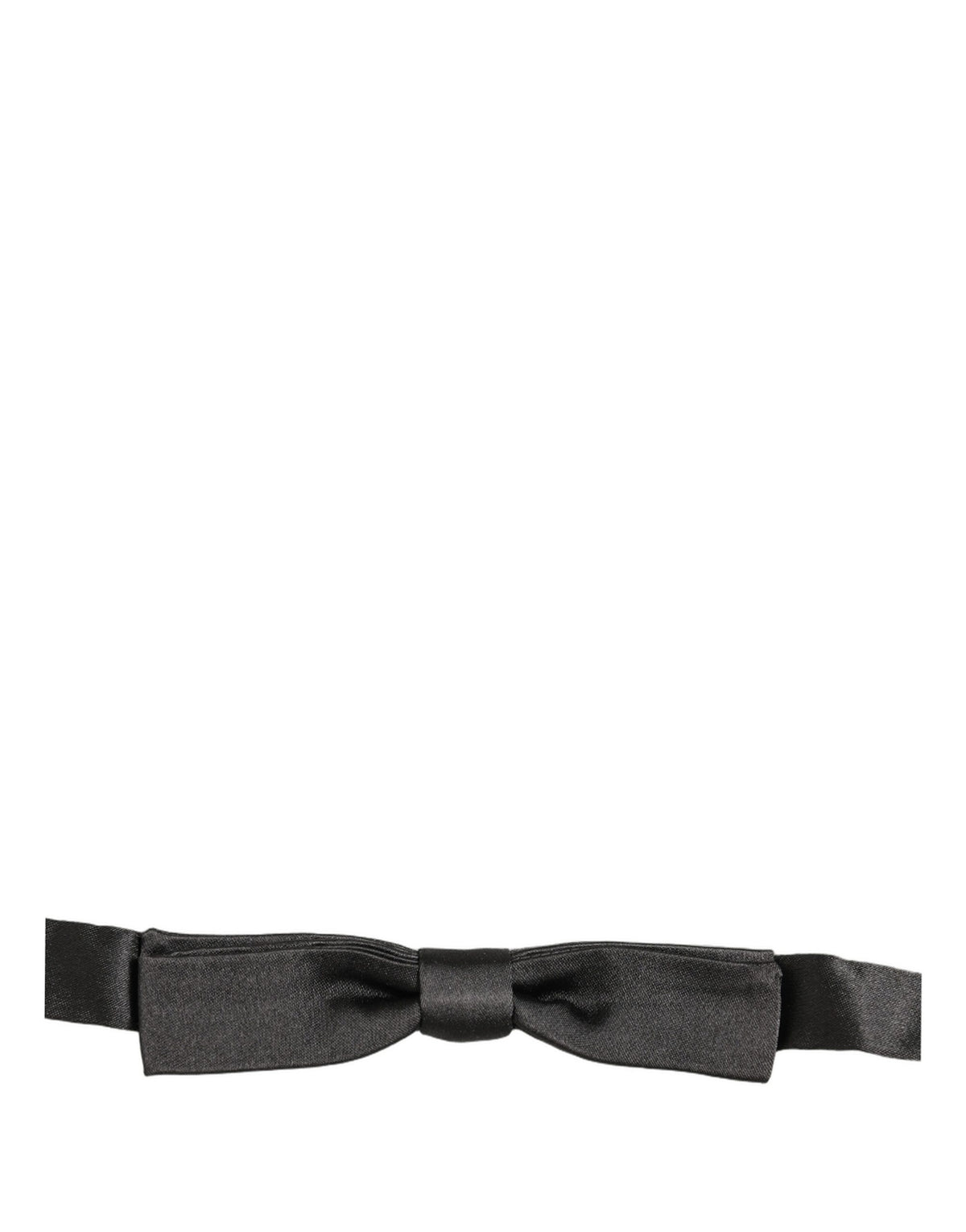 Dolce & Gabbana Men Dark Gray 100% Silk Adjustable Neck Papillon Bow Tie