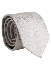 Dolce & Gabbana Men Gray 100% Silk Textured Adjustable Tied Necktie Tie