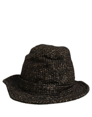 Dolce & Gabbana Gray Melange Blended Textured Tweed Capello Hat for Women