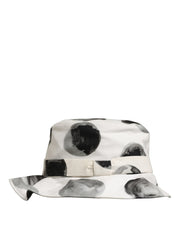 Dolce & Gabbana White Cotton Big Polka Dot Pattern Bucket Hat for Women