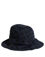 Dolce & Gabbana Blue Black Polka Dot Cotton Bucket Capello Hat for Women