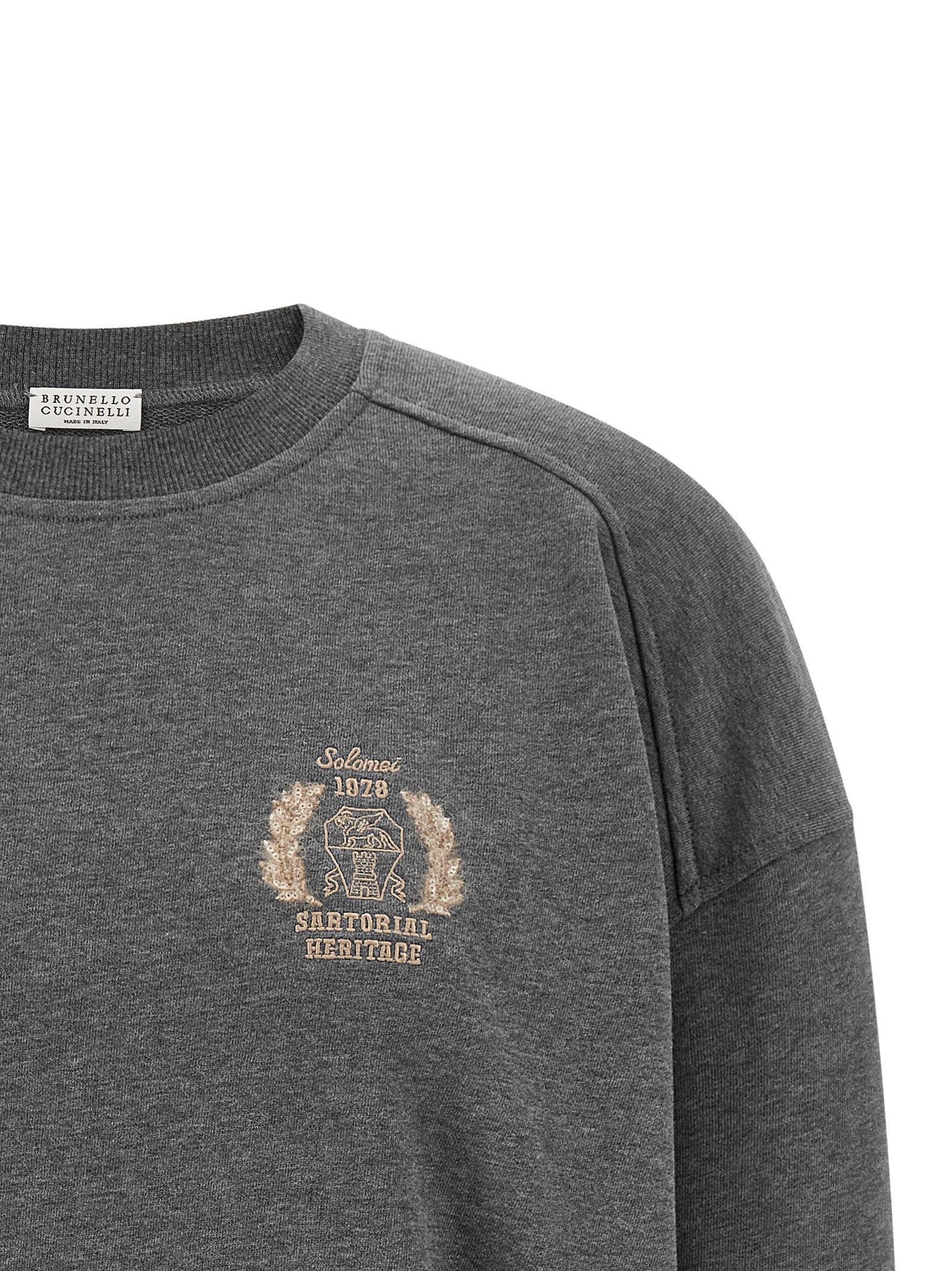 Brunello Cucinelli Gray Cotton Sweatshirt for Women