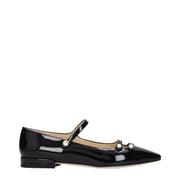 Jimmy Choo Black Leather Ballet Flats