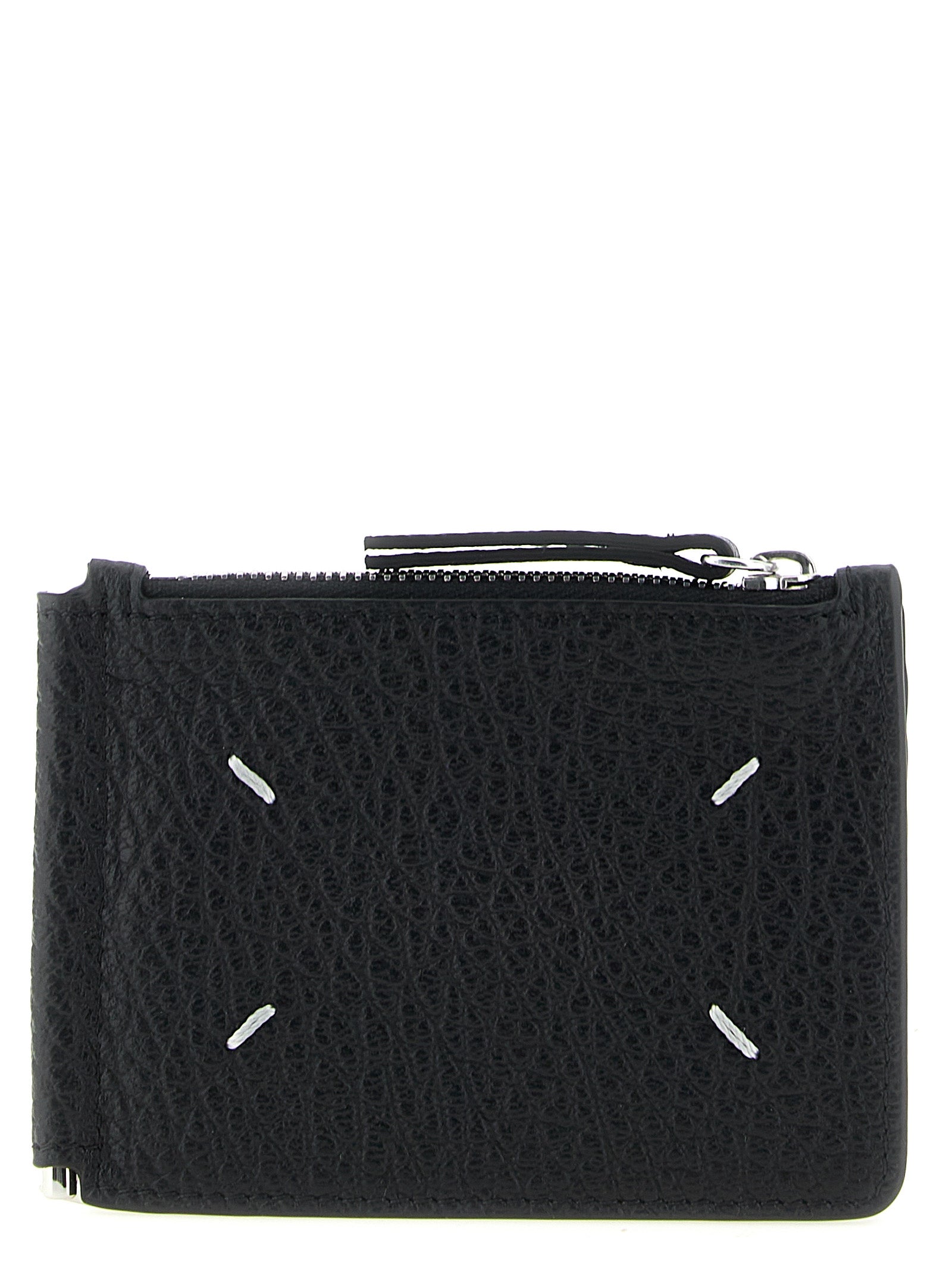 Maison Margiela Black Calfskin Leather Wallet for Men