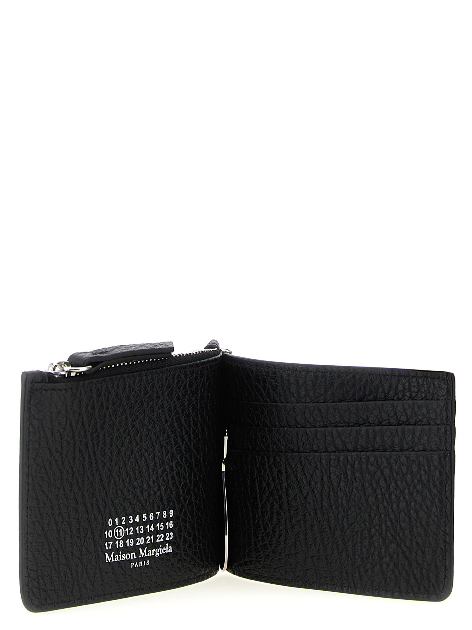 Maison Margiela Black Calfskin Leather Wallet for Men
