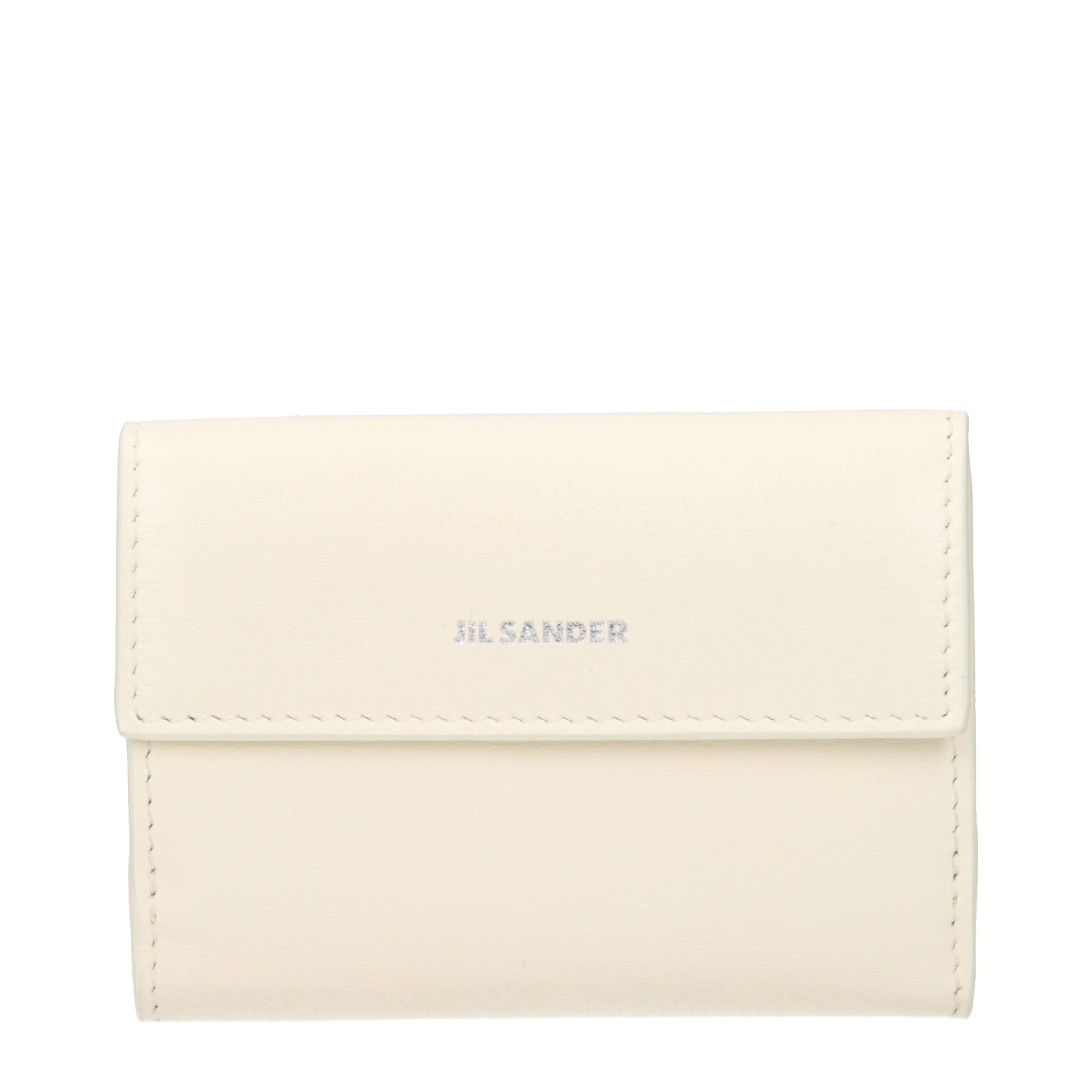 JIL SANDER White Leather Wallet for Women