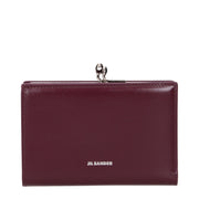 JIL SANDER Red Leather Wallet for Women