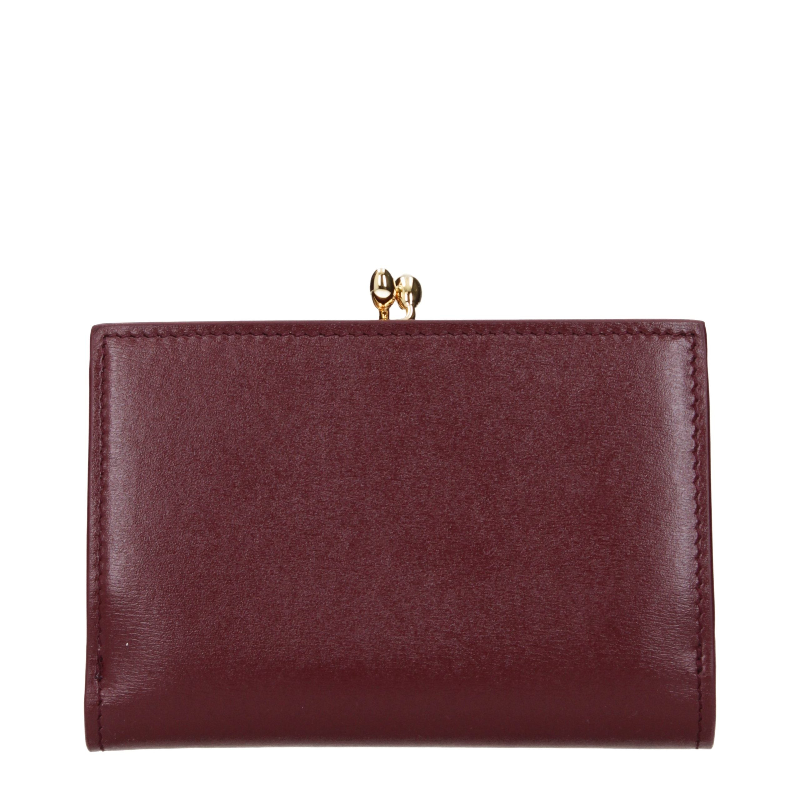 JIL SANDER Red Leather Wallet for Women