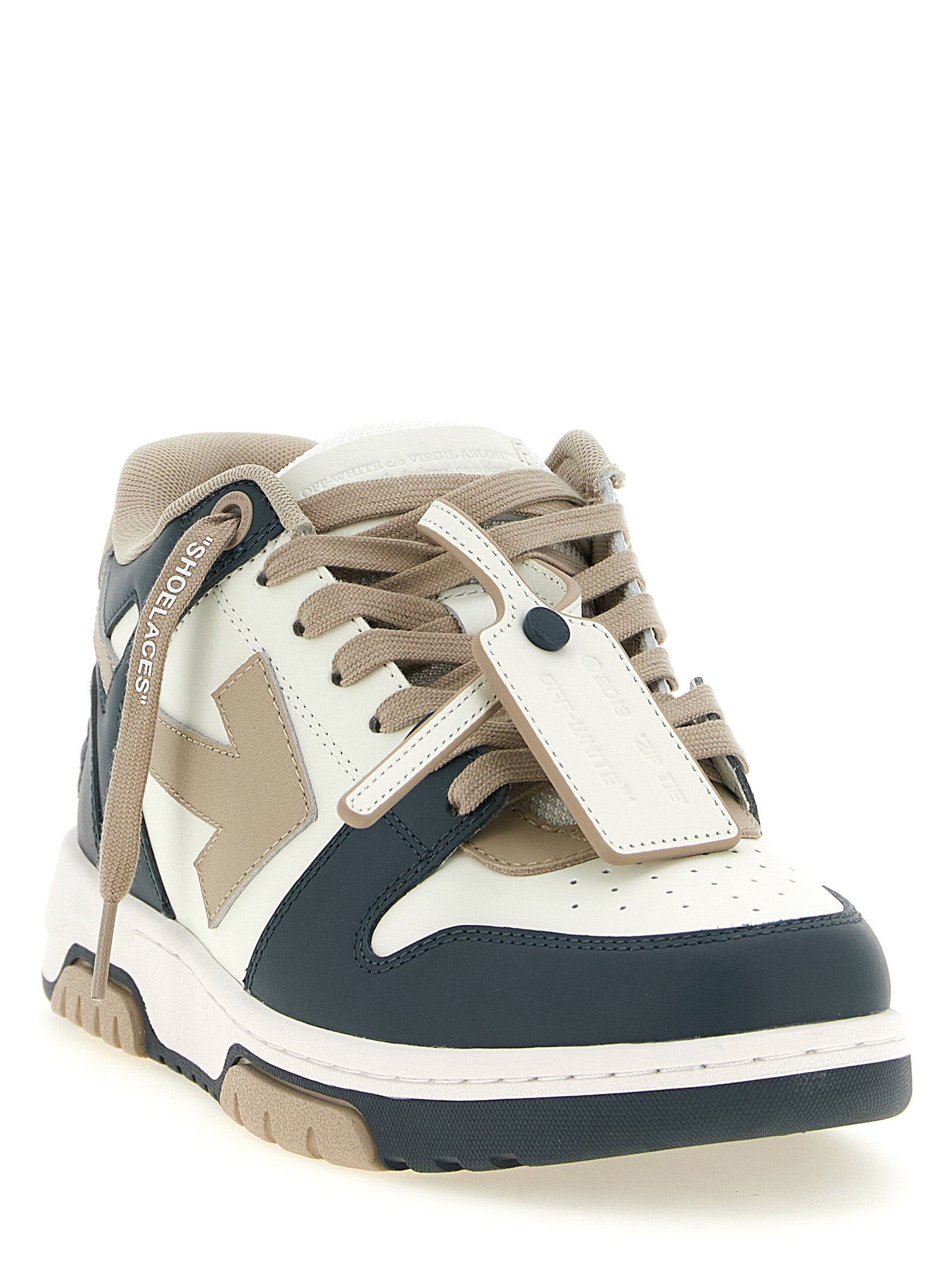 Off-White Multicolor Cowhide Low Top Sneakers for Men