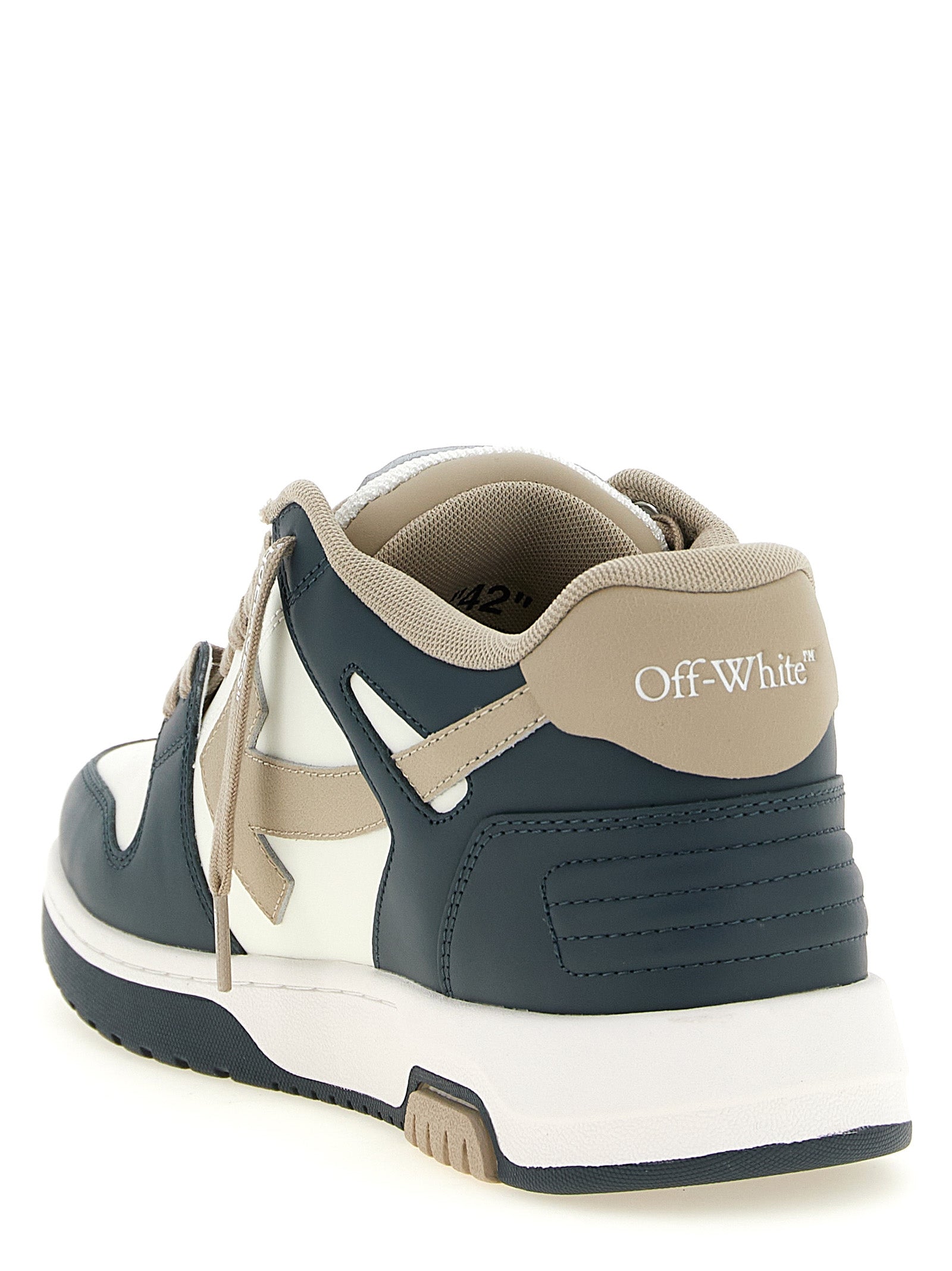 Off-White Multicolor Cowhide Low Top Sneakers for Men