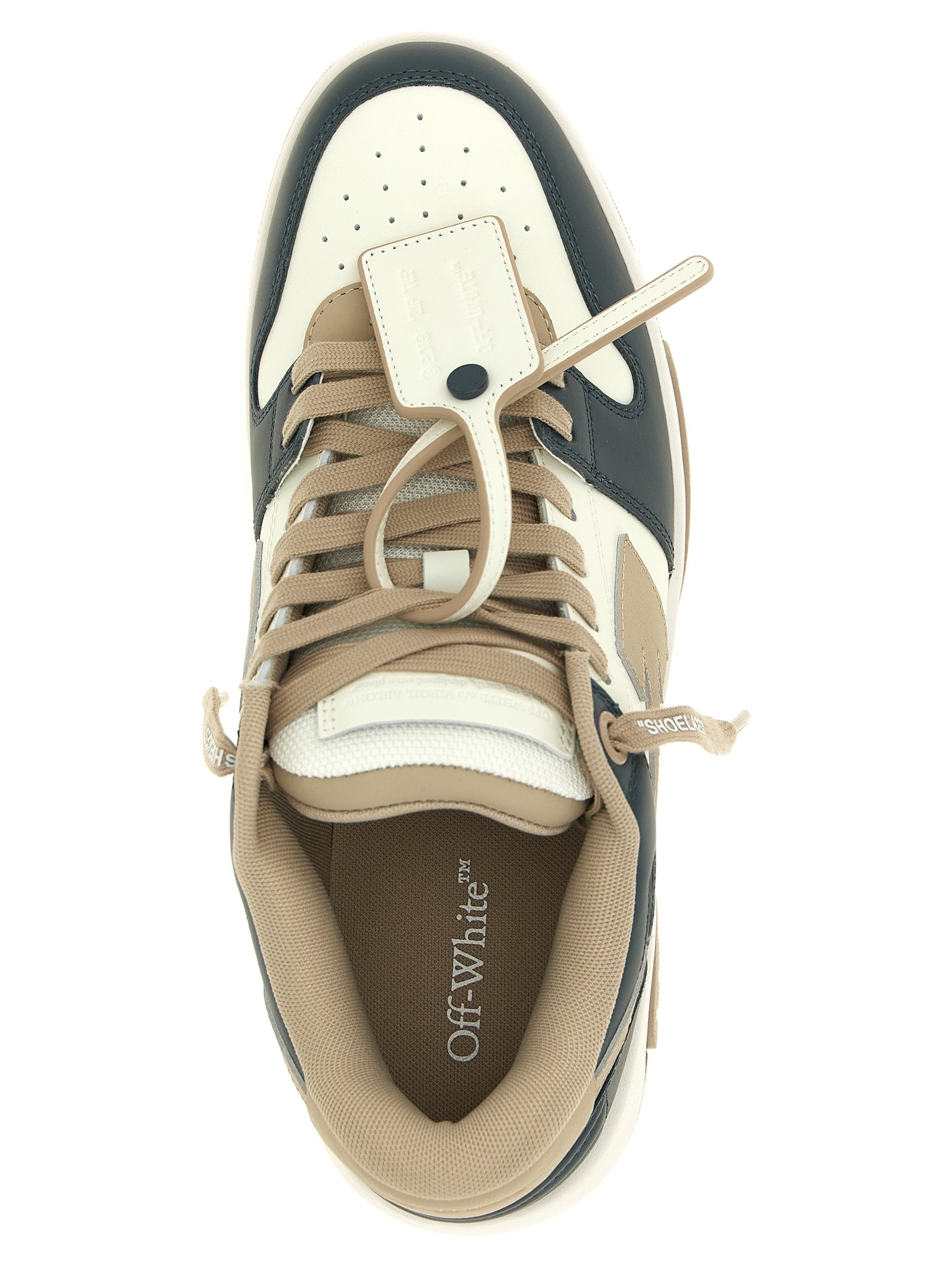 Off-White Multicolor Cowhide Low Top Sneakers for Men