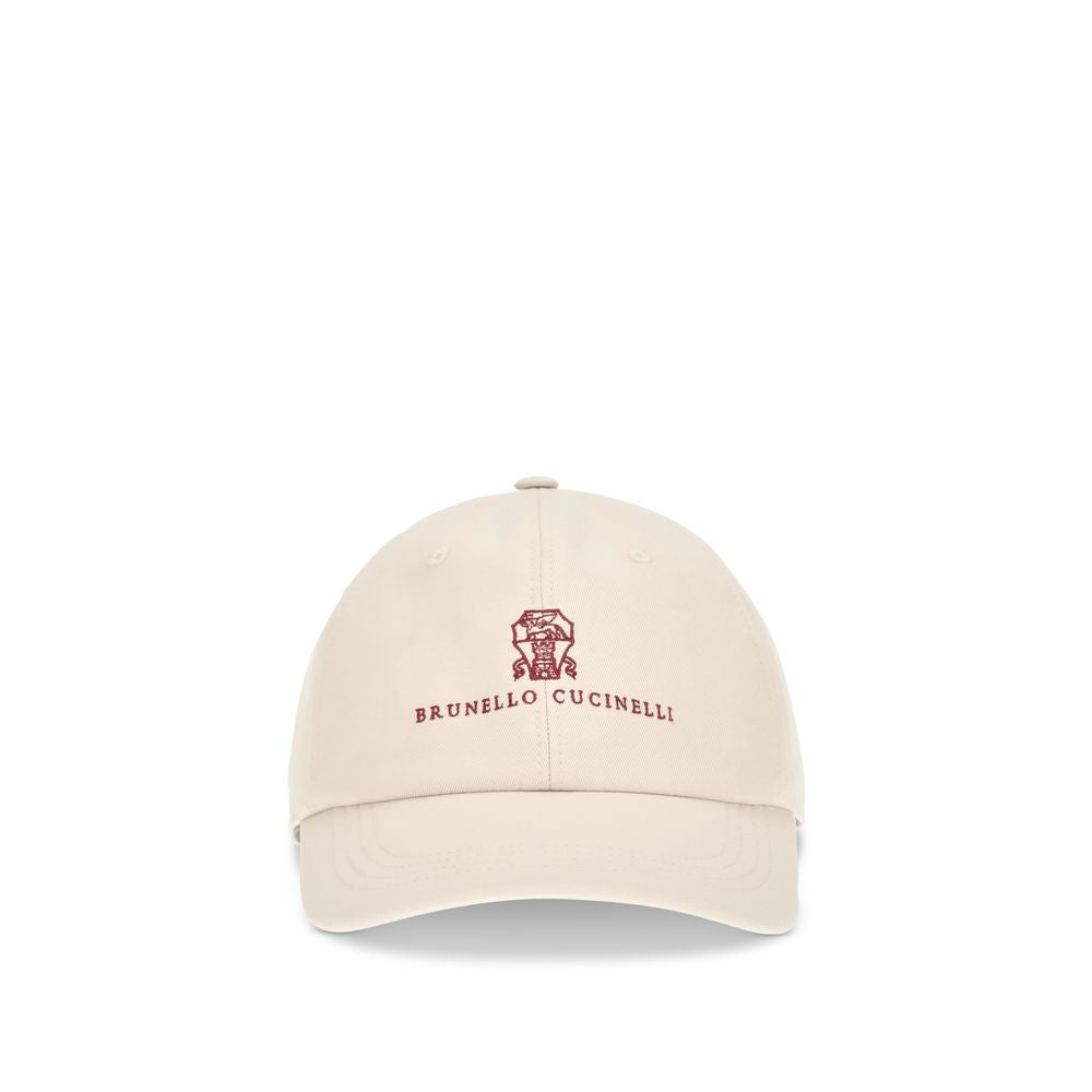 Brunello Cucinelli Beige Cotton Cap (Baseball Hat) for Men