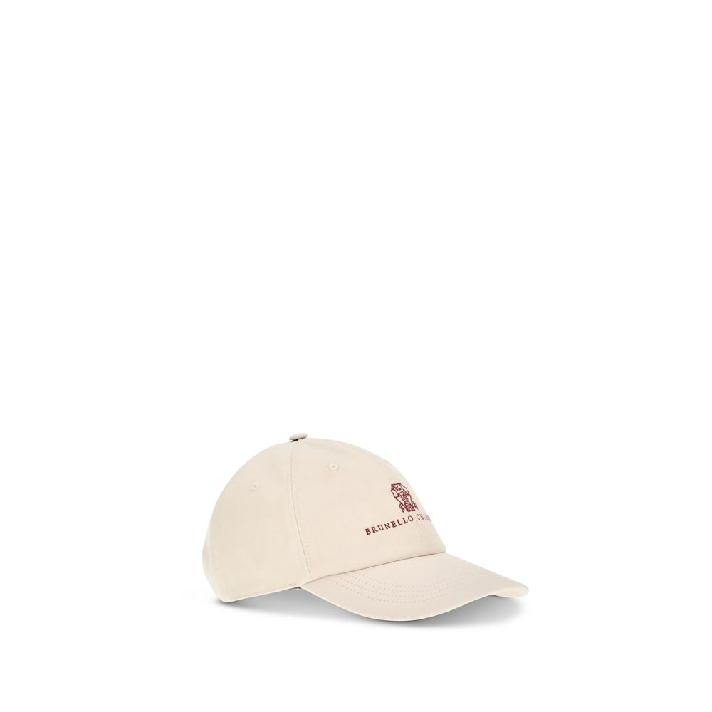 Brunello Cucinelli Beige Cotton Cap (Baseball Hat) for Men