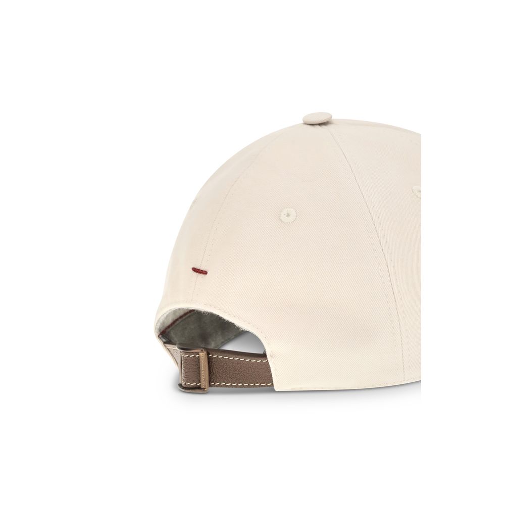 Brunello Cucinelli Beige Cotton Cap (Baseball Hat) for Men
