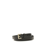 Prada Black Calf Leather Bos Taurus Regular Belt for Women