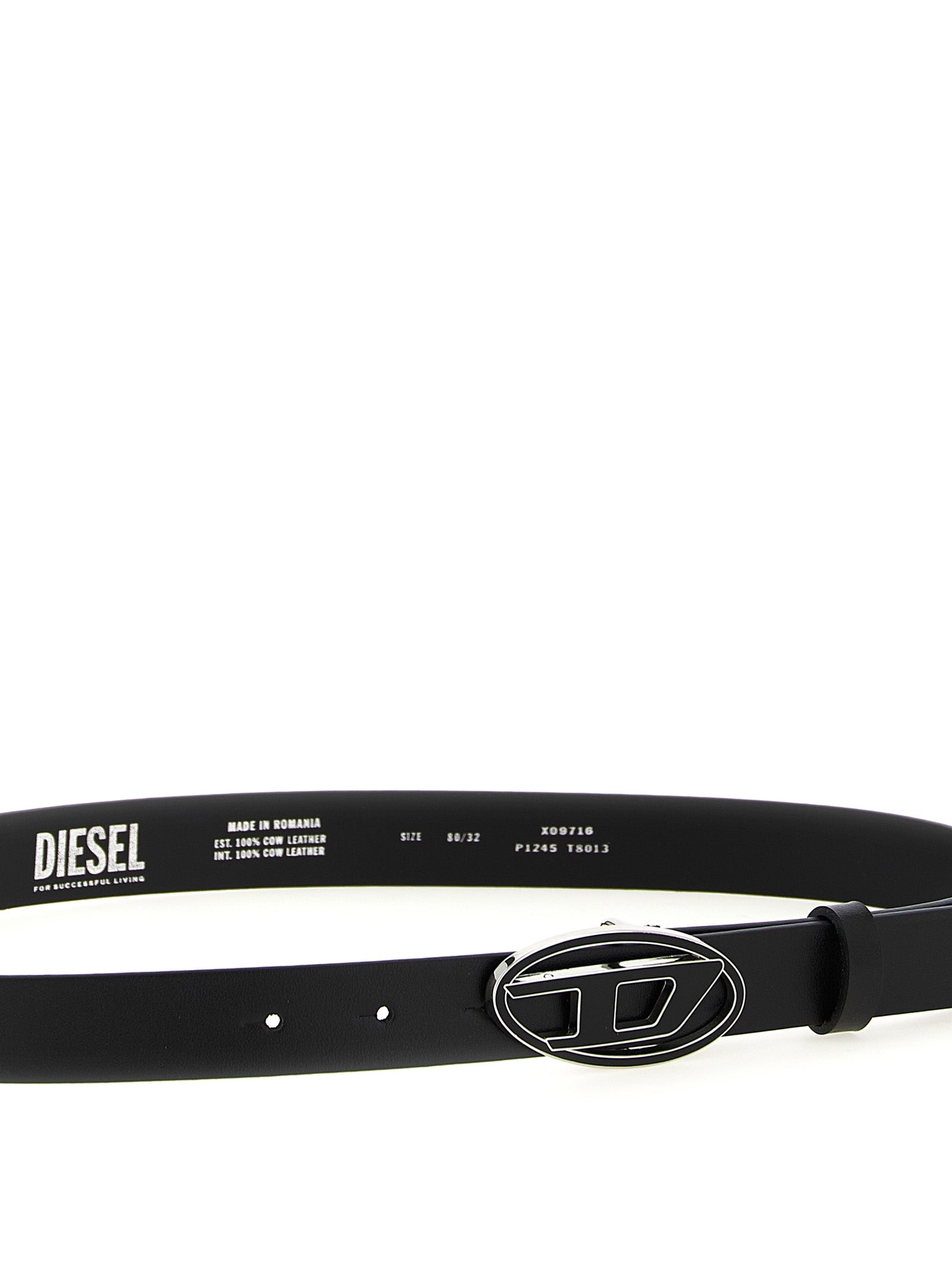 Diesel Black Other Fibres Regular Belt for Women