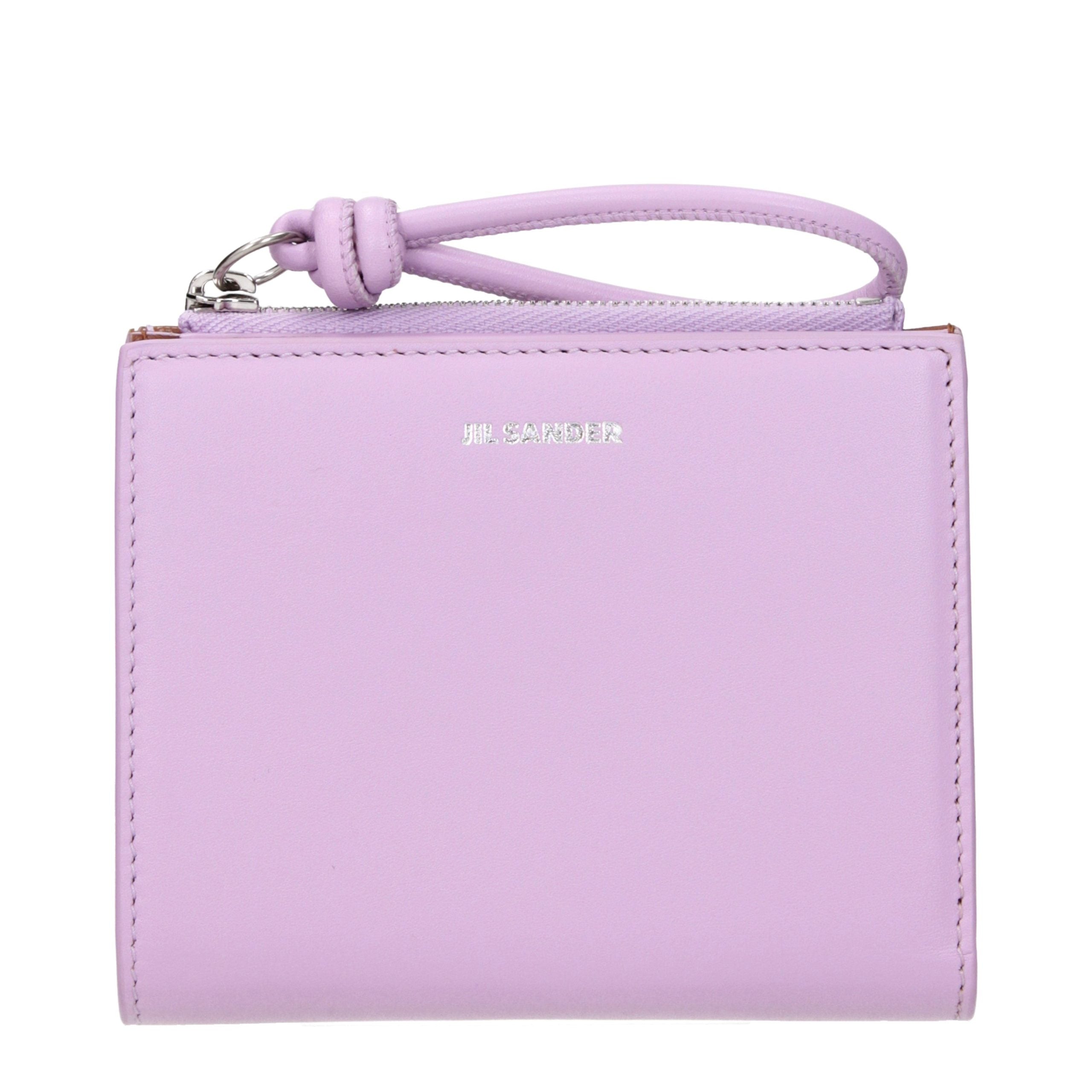 JIL SANDER Pink Leather Wallet for Women