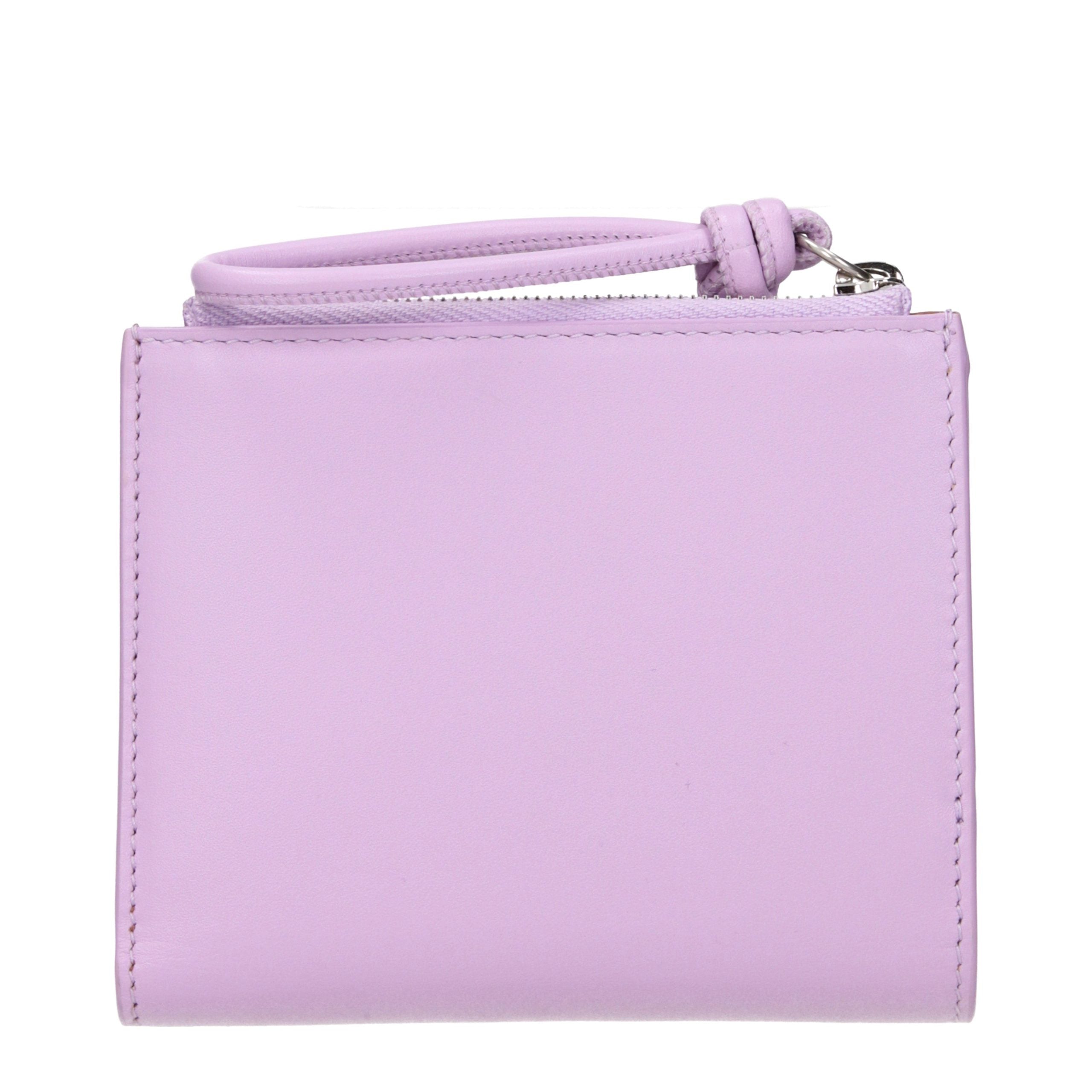 JIL SANDER Pink Leather Wallet for Women