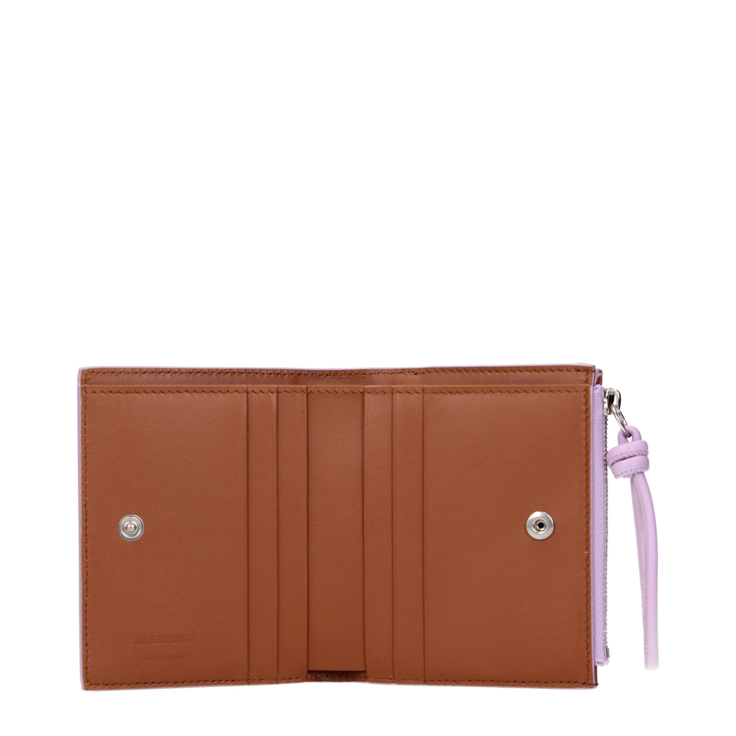 JIL SANDER Pink Leather Wallet for Women