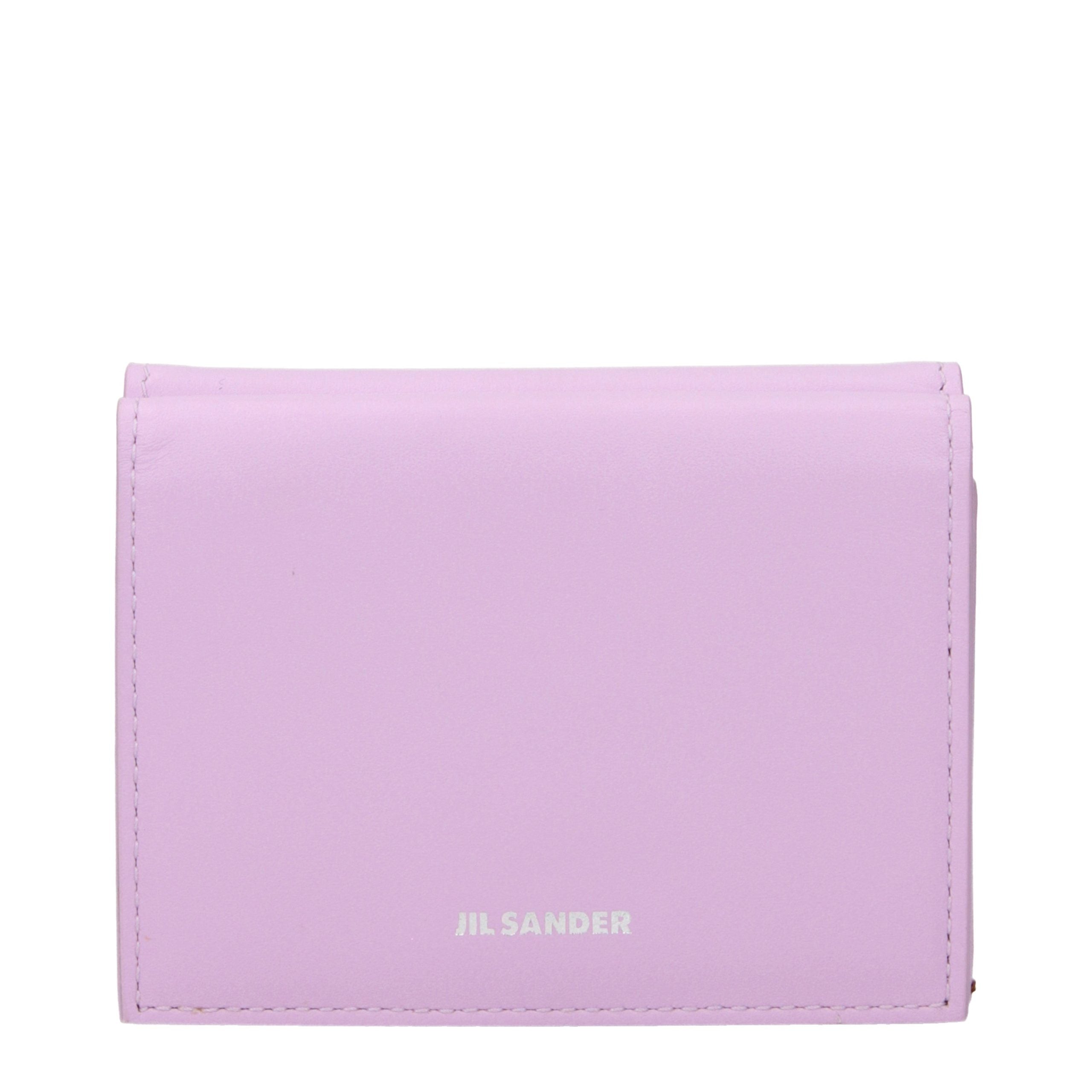 JIL SANDER Pink Leather Wallet for Women
